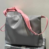 New Large-capacity Tote Bag Fashionable Shoulder Square Bag pilka spalva