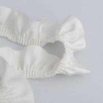 Elegantiškas daugiafunkcis 3cm baltas medvilninis netikras apykaklės kostiumas Lolita sijono apvado užuolaidėlės raukinukai nėriniai aksesuarai namų dekoravimas 3cm*5 yards smėlis