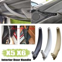 For BMW X5 X6 E70 E71 E72 51416969402 Right / left Interior Door Handles Inner Door Panel Handle Pull Trim Cover Black-Right-Rear