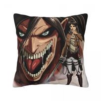 Attack On Titan Eren Square Pillow Cases Best Anime Shingeki no Kyojin Cushion Covers Decorative Pillowcase for Home 40x40cm 12x12Inch