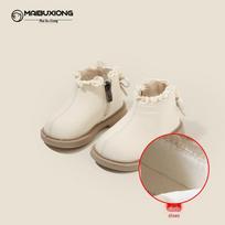 Autumn/Winter Korean Kids' Leather Boots: Girls' Infant Short Walking Boots Factory order Size 15-19 (120 pairs)