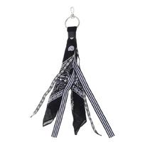 Unisex HipHop Paisleys Bandanas Kerchief Wallet Chain Rock Punk Ribbon Bikers Gift juoda
