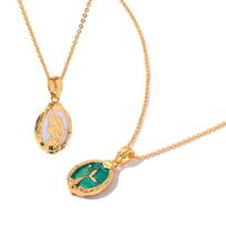 Stainless Steel Mermaid Princess Pendant Necklace Simple Luxurious Sweater Chain For Women Girls Jewelry Gift Waterproof 45cm