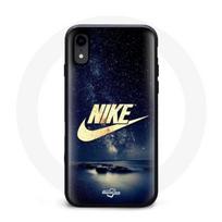 Coque - Nike - Iphone XS - Logo Doré - Nuit Étoilée - Souple