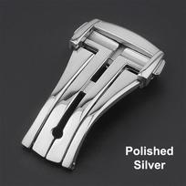 Polished Matte Folding Watch Buckle for Omega Stainless Steel Deployment Clasps 18mm 20mm for Omega Seamaster Watchband Button 18mm