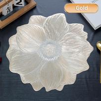 New Lotus-Shaped Heat-Resistant Placemat Decorative Washable Table Pad Coasters For Home Party Wedding Decoration auksas