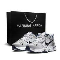 Nike Air Monarch 4 Gray Ink Cloud Shoes Cushioning, Wear Resistant Low top Chunky Sneakers Unisex Gray 415445-102 (team410-) 38.5