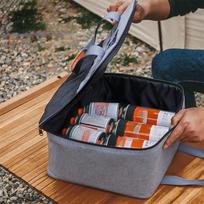 Gas Tank Storage Bag Camping Stove Carry Net Pocket with PU Handle Canister Grill