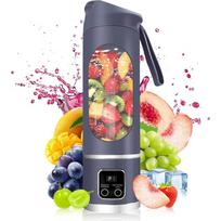 Portable electric blender, USB interface, 500ml portable juicer, smoothie and cream blender violetinė