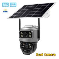 Solar Waterproof IP Camera – WIFI/4G Wireless Smart CCTV Recorder 【WIFI】Upgraded Dual Lens pilka
