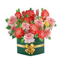 New 3D Pop-up Style 3D Greeting Card Romantic Creative Paper Pop Up Card Handmade 3D Floral Card Valentine's Day