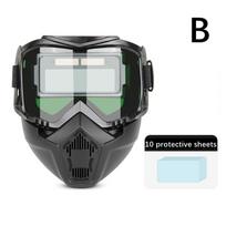 Auto-Darkening Welding Mask - Full Face Anti-Flash Helmet with Split Design, Breathable & Heat Insulating for Arc Welding