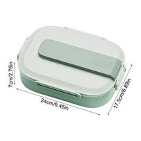 Stainless Steel Lunch Box for Kids 3-Compartment Leakproof Toddler Lunch Box Kitchen Dining Supplies for Sports Summer Picnic mėlyna