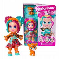 Kookyloos Lalka Diana Z Lampartem Pets Party Doll Zmienia Wyraz Twarzy