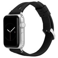 Pasek Leather Strap Alogy Skóra Do Apple Watch 42/44/45/49Mm Czarny