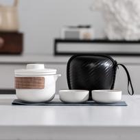 Teapot Cups Travel Ceramic Teapots with Carrying Bag Mini Tea Cup Set Porcelain Tea Sets  Tea Maker Style2
