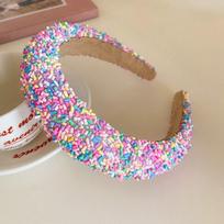 Fashion Star Donut Headband Make Up Face Wash Hair Hoop Candy Color Acrylic Female