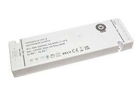 Zasilacz Meblowy Led Slim 12V 5A 60W Czarny Płaski Rozdzielacz Wtyczki
