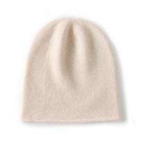 Madinga kašmyro megzta kepurė Beanie vientisos spalvos su atlenktu kraštu Unisex ausų apsaugos kepurė smėlis