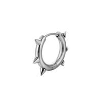 Punk Spike Rivet Hoop Earrings For Women Men Ear Studs Stainless Steel Gothic Hip Hop European And American Earring Jewelry Gift
