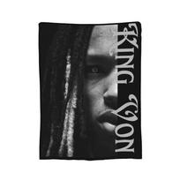 Rapper K-King Von Half Face Blankets Velvet  Winter  Portable Warm Throw Blanket for Bed Travel Bedspreads 75x90cm