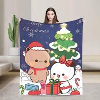 Soft Blanket Travel Office Halloween Bubu and Dudu Love Throw Blanket  Flannel Bedspread For Couch Bed Novelty Sofa Bed Cover 75x90cm