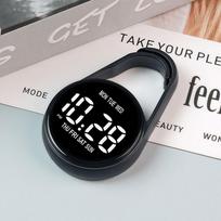 LED Electronic Hanging Watch Portable Digital Display Pocket Watch Carabiner Waterproof Luminous Pocket Watch Children/Adults juoda