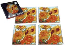 Zestaw 4 Podkładek Pod Kubki Słoneczniki Vincent Van Gogh Podstawki Korki