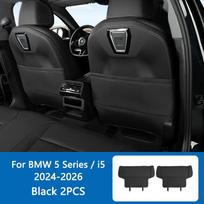 For BMW 5 Series i5 G60 2024-2026 Car Seat Back Anti-kick Pad Leather Full Coverage Seat Anti-scratch Protector Car Accessories