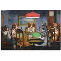 Tapestry animals dogs playing poker painting on canvas 75x100 juoda