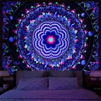 Tapestry amonercvita dark night mandala 75x100 juoda