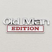 Old Man Edition Metal Emblem Sticker Badge Fender Funny Decal Car Truck Replacement Door Decoration For Universal Car Motorcycle