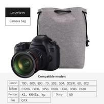 Compact Camera Bag Waterproof Photography Protective Bag Lens Drawstring Pouch  Photography pilka