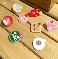 8pcs Push Pin Emoji Pack Acrylic Felt Soft Wooden Board Push Pin Message Board Pin Press Pin China Mainland