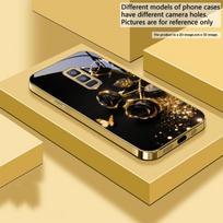 Juodos ir auksinės rožės Samsung Galaxy S26 S20 FE S21 S22 S23 Plus S24 Ultra 25Ultra S21+ S9 S22 S8 telefonui Auksinis stiklinis telefono dėklas Galaxy S26