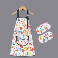 New Polyester Children Painting Apron Easy Clean Waterproof Kitchen Apron Drawing Dressing Art Bibs