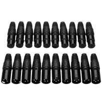 20pcs 3Pin XLR Male To Female Microphone Extension Cable Microphone Cables Plug Audio Socket  MIC Audio Connector Adapter 20pc
