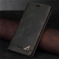 Odinis atlenkiamas dėklas-piniginė telefonui Samsung Galaxy S8 S9 S10 Plus S20 Fe S21 S22 Ultra Note 8 9 10 20 Ultra, prabangus magnetinis dėklas For S8 juoda
