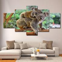 5 plokštės Spausdinti Australija Koala Animal Pains Piece on Canvas Animal Modern Modular Wall Picture Plakatas gyvenamajam kambariui Cuadros 20x35cm*2  20x45cm*2  20x55cm*1