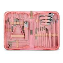 32 Piece Stainless Steel Nail Clipper Set, Multiple Colours Available, Multi-functional Manicure and Eyebrow Trimming Set with Fine Patterns 30pcs
