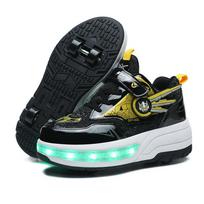 Runaway Shoes Men's and Women's Roller Skates Four Wheels Teen Hot Wheels Deformation Skates 31