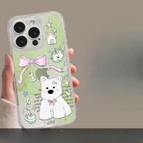 Magnetic Puppy Bracket Suitable for IPhone16 IPhone Case 15promax Transparent Silicone 13 Cute Anti-fall iPhone 16