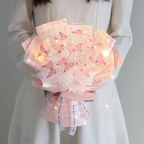 Mid-Autumn Festival and National Day handmade butterfly bouquet diy full set of material package to beige