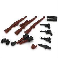 Kariniai Antrojo Pasaulinio Karo Ginklai Kareivis MOC SWAT Miestas Playmobil Mini Veiksmo Figūrėlės Armija Policija Vokiečių 98K Dalys Statybiniai Plytos Žaislai