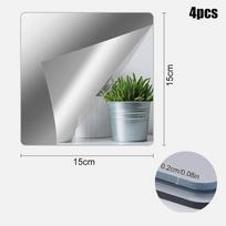 Namų kambario dekoras Lankstus plastikas Veidrodis Sieninis veidrodis Sieninio veidrodžio plytelės 15*15cm gray