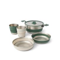 Sea To Summit Detour nerūdijančio plieno virtuvės reikmenų rinkinys „One Pot Cook Set 3L Pot“ (5 dalių rinkinys)