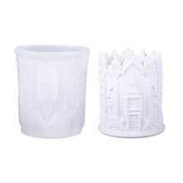 Silicone Mold Crafting Candle Holders Moulds Big Ben Shape Storage Cup Moulds Suitable for Home Decors Enthusiasts