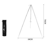 Camping campfire hanging pot tripod outdoor cooking utensil picnic cooking pot burning grill aluminum alloy tripod sidabras