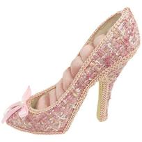 Fabric And Plastic Jewelry Display Stand For Earrings Rings High Heel Design Accessory Rack for Home Tabletop Dresser 1
