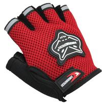 Children Kids Bike Gloves Half Finger Breathable Anti-slip for Sports Riding Cycling NOV99 raudona